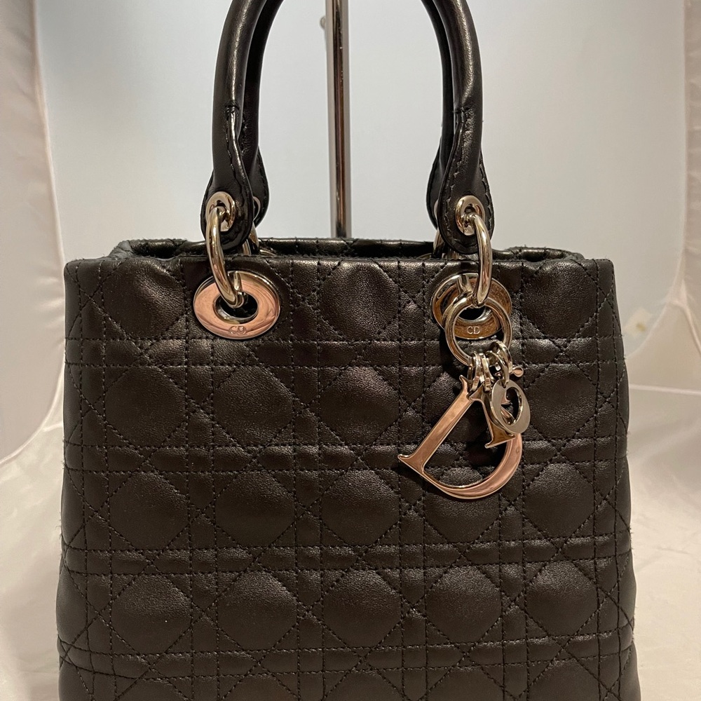 Authentic Christian Dior medium Lady Dior bag
